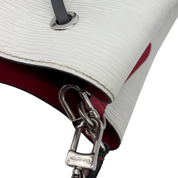LOUIS VUITTON NeoNoe BB Epi Leather Bucket Bag White