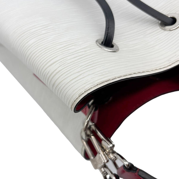 LOUIS VUITTON NeoNoe BB Epi Leather Bucket Bag White