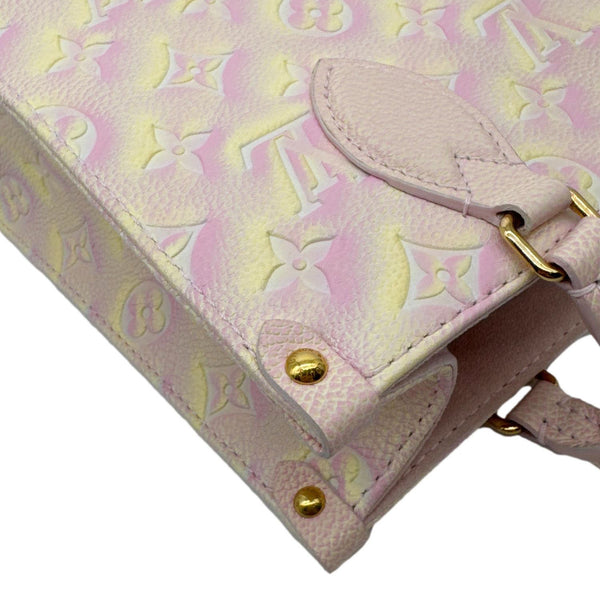 LOUIS VUITTON Stardust Onthego PM Monogram Empreinte Shoulder Bag Light Pink