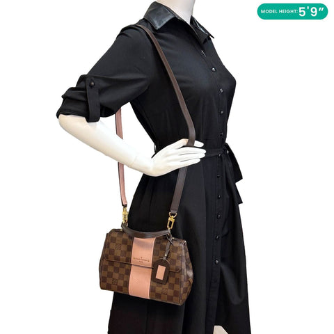 LOUIS VUITTON Bond Street BB Damier Ebene Crossbody Bag Magnolia