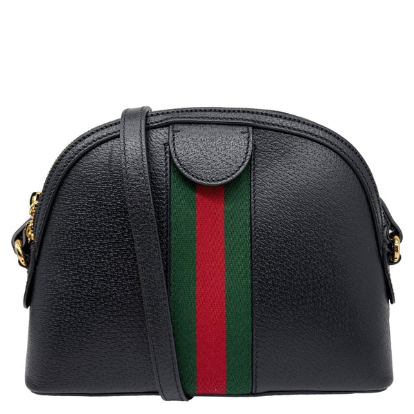 GUCCI Ophidia Dome Small Calfskin Leather Shoulder Bag Black 499621