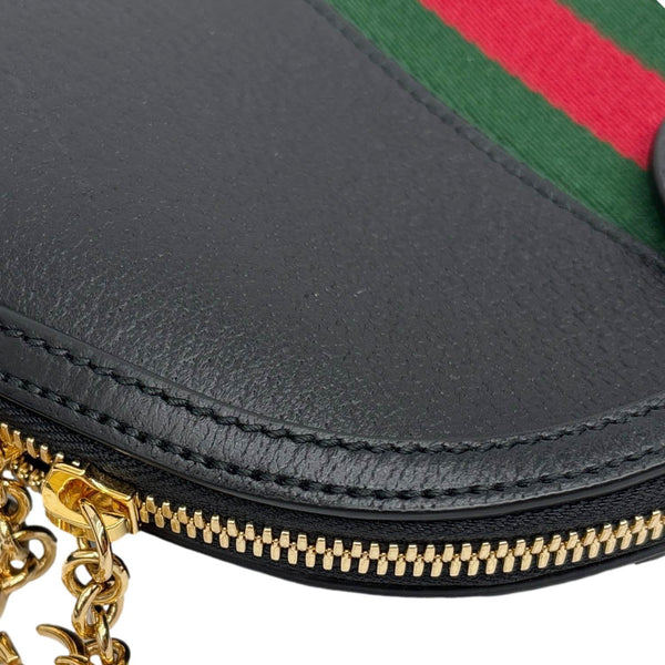 GUCCI Ophidia Dome Small Calfskin Leather Shoulder Bag Black 499621