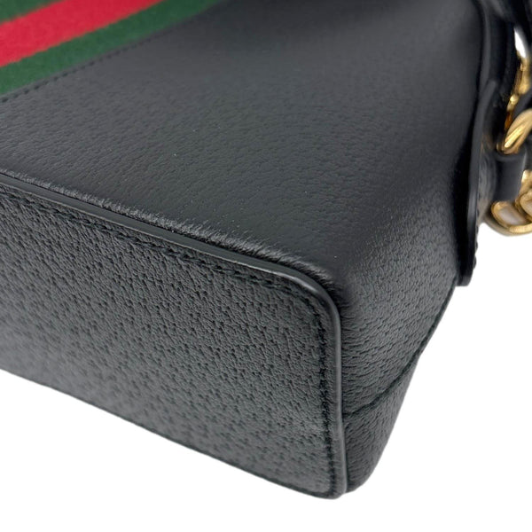 GUCCI Ophidia Dome Small Calfskin Leather Shoulder Bag Black 499621