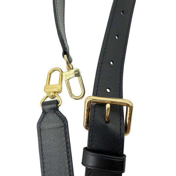 LOUIS VUITTON Adjustable Leather Shoulder Strap Black