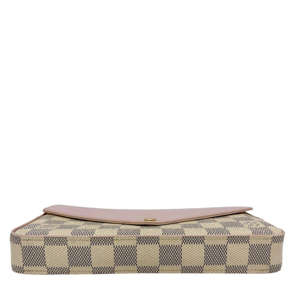 LOUIS VUITTON Felicie Pochette Damier Azur Crossbody Bag Rose Ballerine