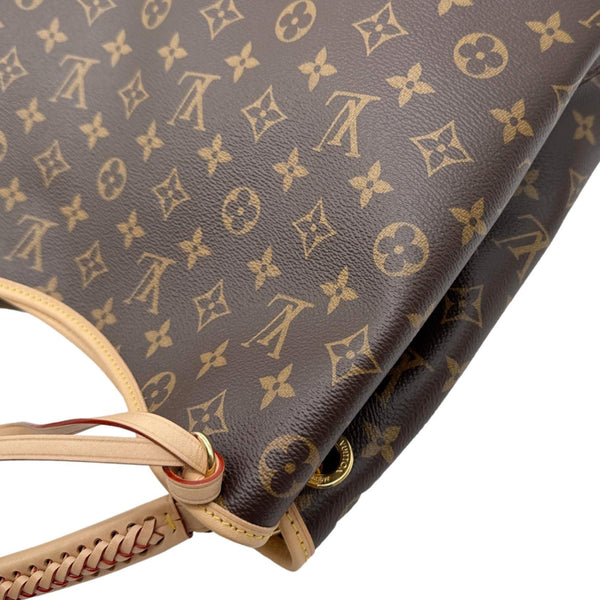 LOUIS VUITTON Again Monogram Canvas Tote Bag Brown