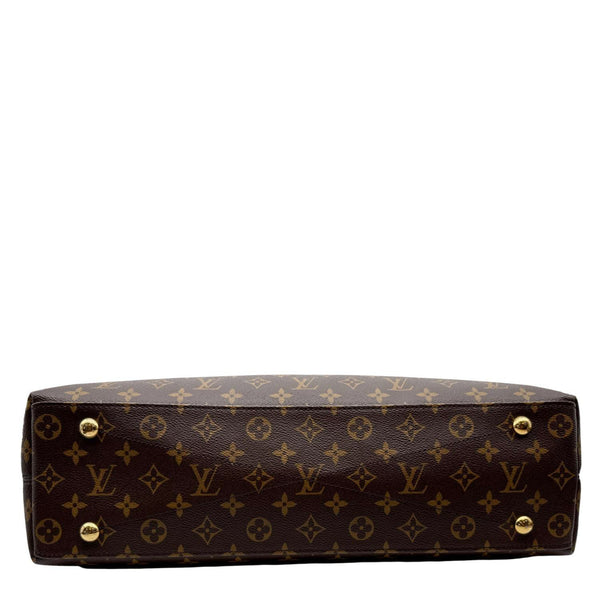 LOUIS VUITTON Again Monogram Canvas Tote Bag Brown