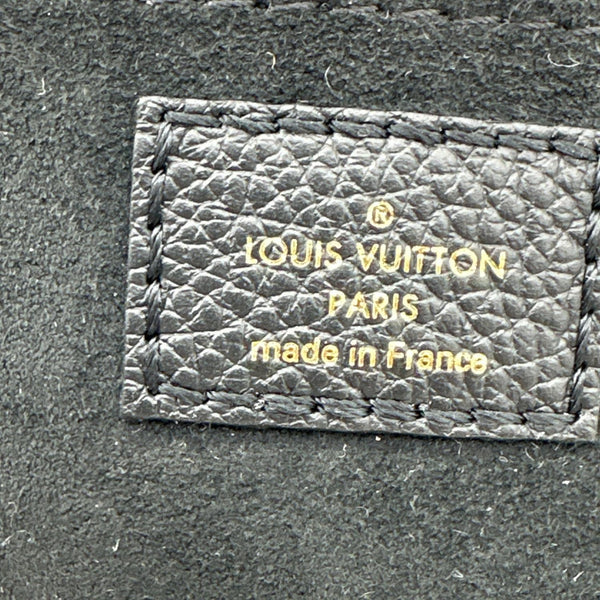 LOUIS VUITTON Petit Sac Plat Monogram Empreinte Leather Shoulder Bag Black