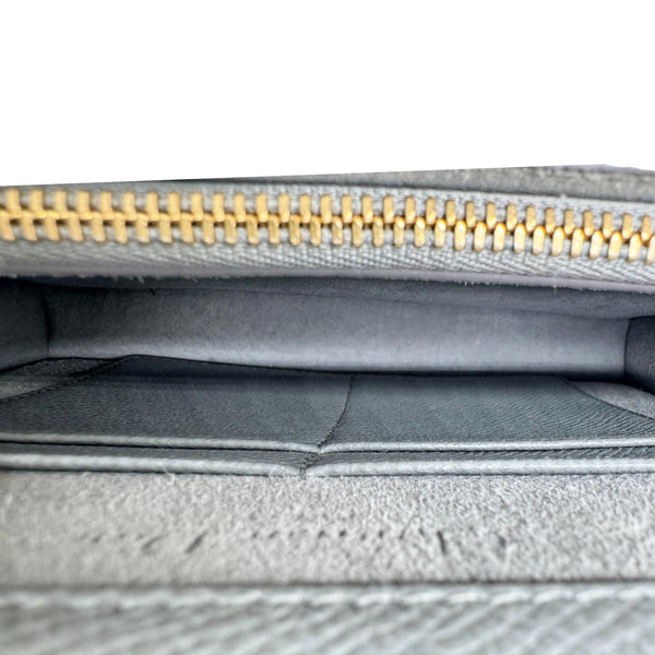 CHRISTIAN DIOR 30 Montaigne 2 in 1 Grained Calfskin Leather Pouch Dark Grey