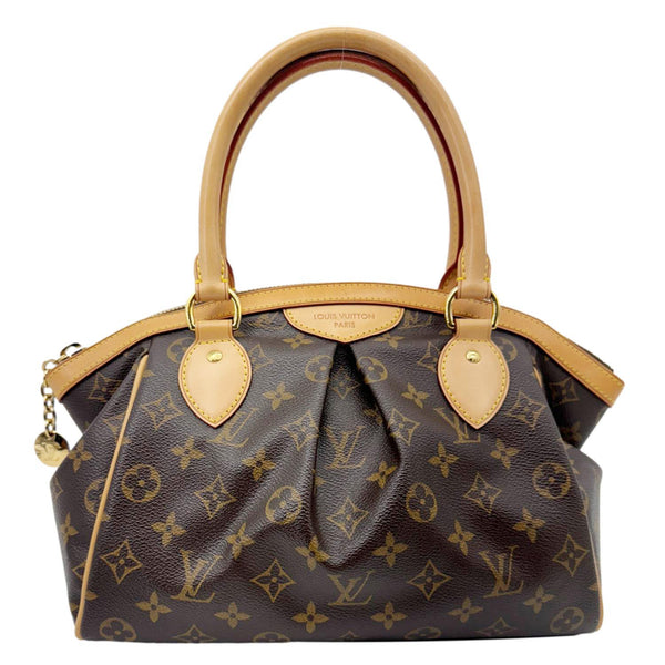 LOUIS VUITTON Tivoli PM Monogram Canvas Satchel Bag Brown