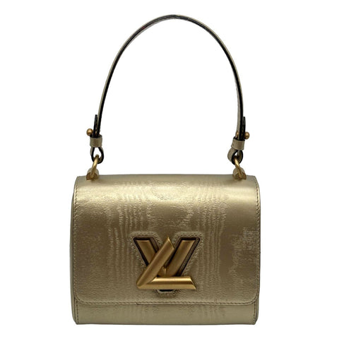 LOUIS VUITTON Twist PM Leather Satchel Bag Gold