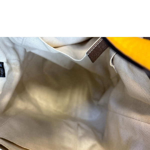 GUCCI Neo Vintage Drawstring Bucket GG Supreme Canvas Backpack Bag Beige 473875