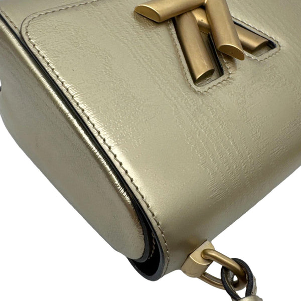 LOUIS VUITTON Twist PM Leather Satchel Bag Gold