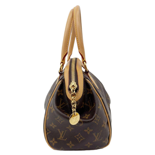 LOUIS VUITTON Tivoli PM Monogram Canvas Satchel Bag Brown