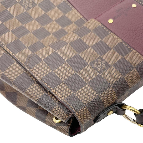 LOUIS VUITTON Bond Street Damier Ebene Satchel Bag Bordeaux