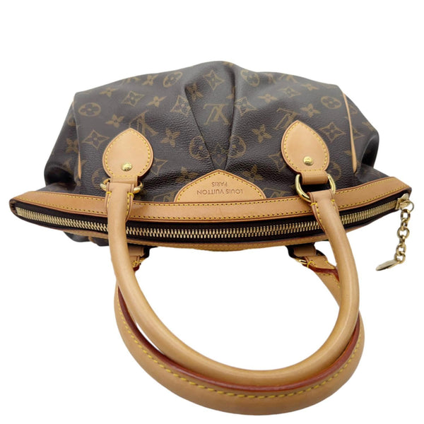 LOUIS VUITTON Tivoli PM Monogram Canvas Satchel Bag Brown