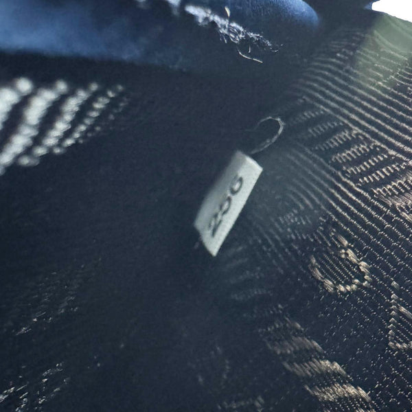 PRADA Metal Triangle Envelope Saffiano Leather Chain Shoulder Bag Blue