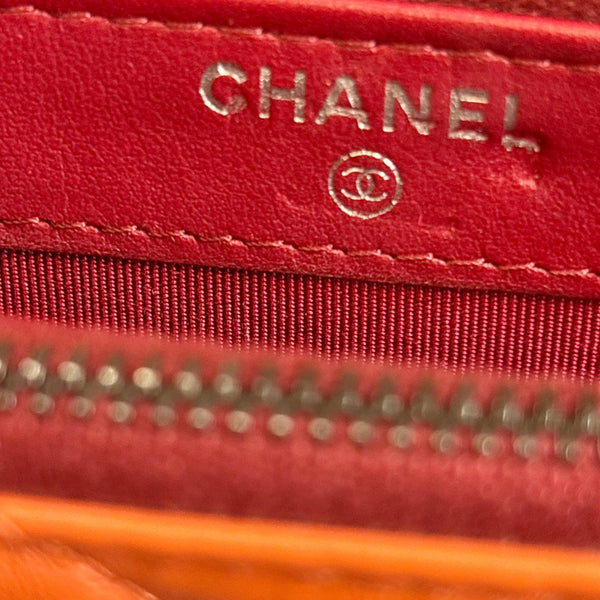CHANEL Gabrielle Double Zip Quilted Aged Calfskin Leather Crossbody Bag Orange
