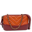 CHANEL Gabrielle Double Zip Quilted Aged Calfskin Leather Crossbody Bag Orange