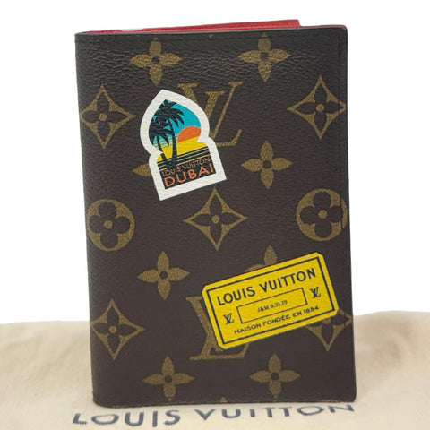 LOUIS VUITTON Passport Holder Brown Monogram Canvas Wallet
