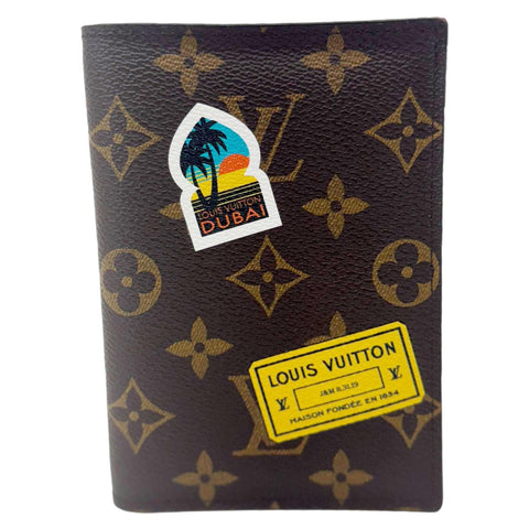 LOUIS VUITTON  Passport Cover World Tour  Monogram Canvas Wallet Brown