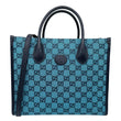 GUCCI Interlocking GG Supreme Canvas Tote Bag Blue 659983