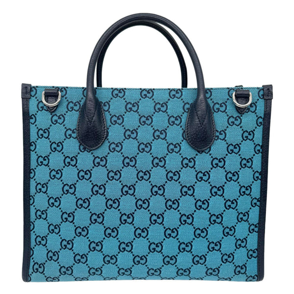 GUCCI Interlocking GG Supreme Canvas Tote Bag Blue 659983