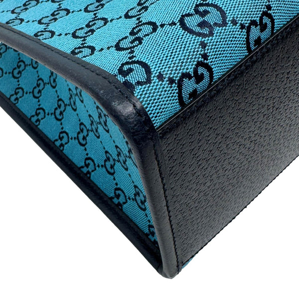 GUCCI Interlocking GG Supreme Canvas Tote Bag Blue 659983