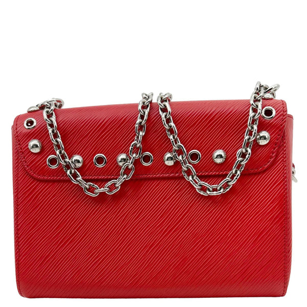 LOUIS VUITTON Twist MM Studded Epi Leather Crossbody Bag Red