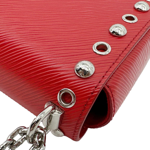 LOUIS VUITTON Twist MM Studded Epi Leather Crossbody Bag Red