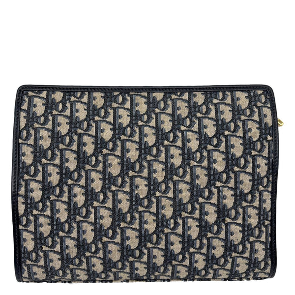 Christian Dior 30 Montaigne Oblique Dior Monogram Canvas Pouch Navy Blue