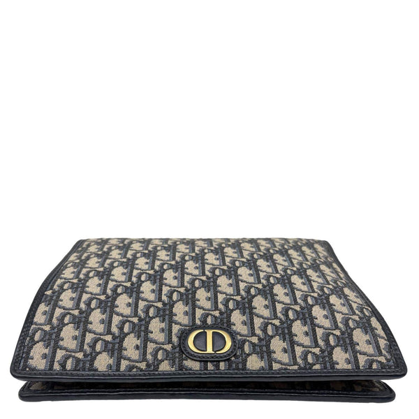Christian Dior 30 Montaigne Oblique Dior Monogram Canvas Pouch Navy Blue