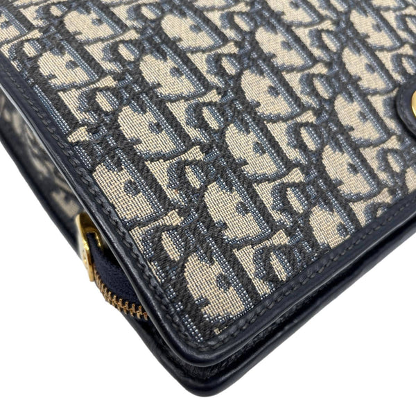Christian Dior 30 Montaigne Oblique Dior Monogram Canvas Pouch Navy Blue