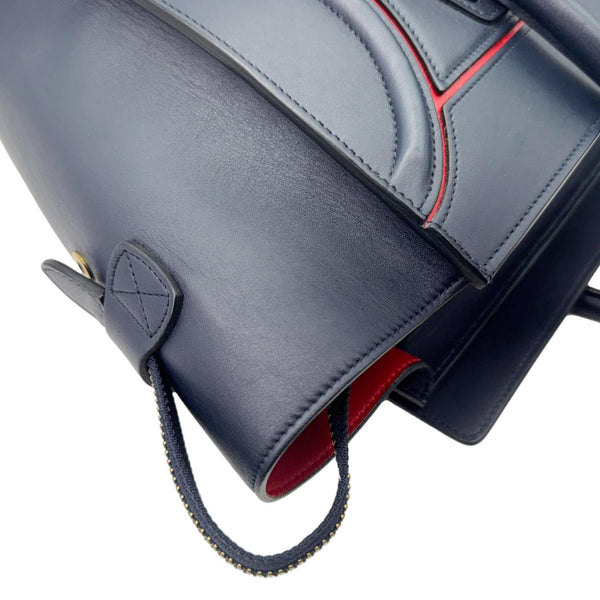 CELINE Luggage Leather Satchel Bag Blue