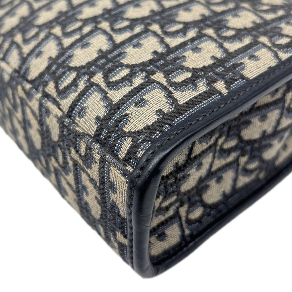 Christian Dior 30 Montaigne Oblique Dior Monogram Canvas Pouch Navy Blue