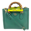 GUCCI Bamboo Diana Medium Leather Tote Bag Green 660195