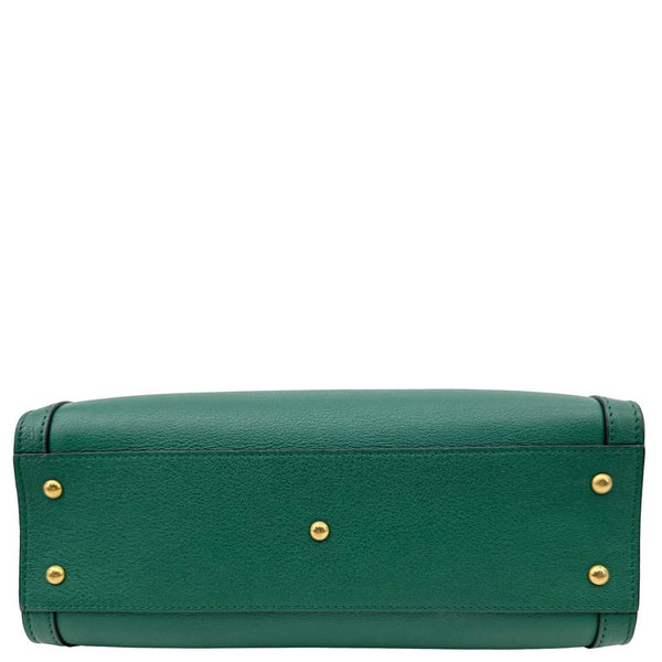 GUCCI Bamboo Diana Medium Leather Tote Bag Green 660195