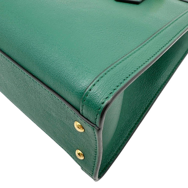 GUCCI Bamboo Diana Medium Leather Tote Bag Green 660195