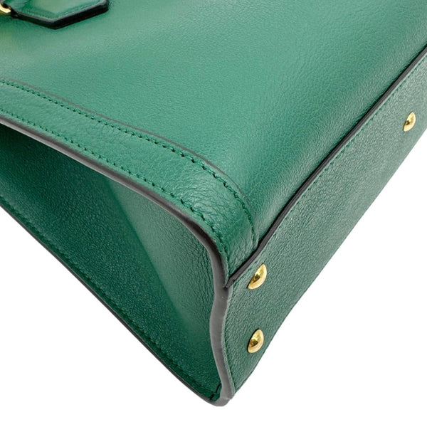 GUCCI Bamboo Diana Medium Leather Tote Bag Green 660195