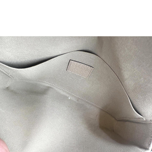 LOUIS VUITTON Felicie Pochette Monogram Empreinte Leather Crossbody Bag Beige