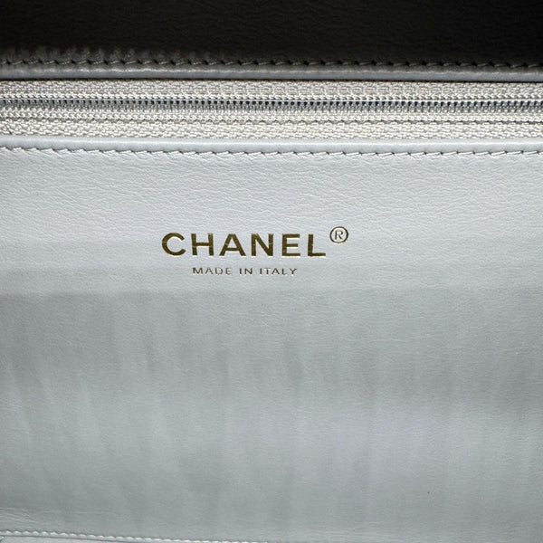 CHANEL Vanity Case Filigree CC  Large Caviar Quilted Shoulder Bag Grey