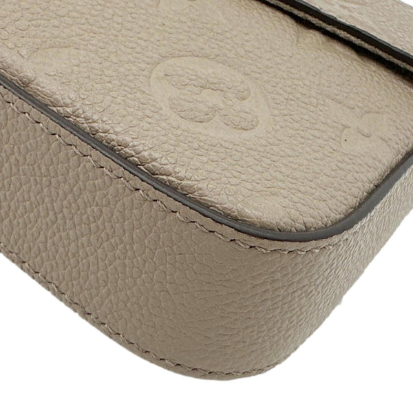 LOUIS VUITTON Felicie Pochette Monogram Empreinte Leather Crossbody Bag Beige