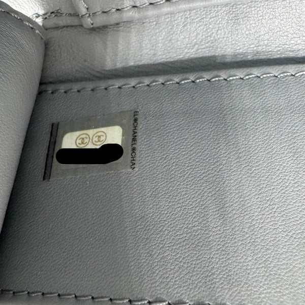 CHANEL Vanity Case Filigree CC  Large Caviar Quilted Shoulder Bag Grey