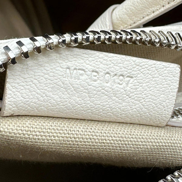 GIVENCHY Antigona Mini Leather Satchel Shoulder Bag Off White