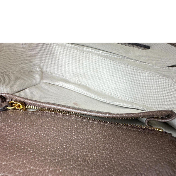 GUCCI Bamboo 1947 GG Jumbo Canvas Top Handle Crossbody Bag Beige 675797