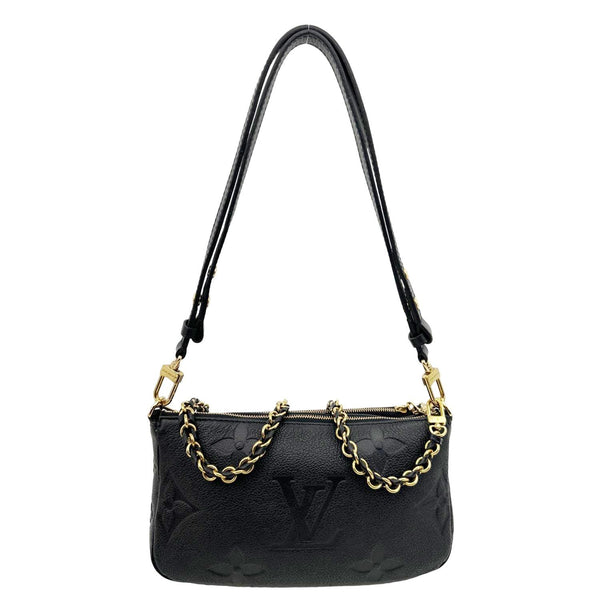 LOUIS VUITTON Multi Pochette Accessoires Monogram Empreinte Leather Shoulder Bag Black