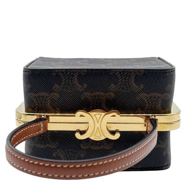CELINE Triomphe Canvas Minaudiere Bag Brown