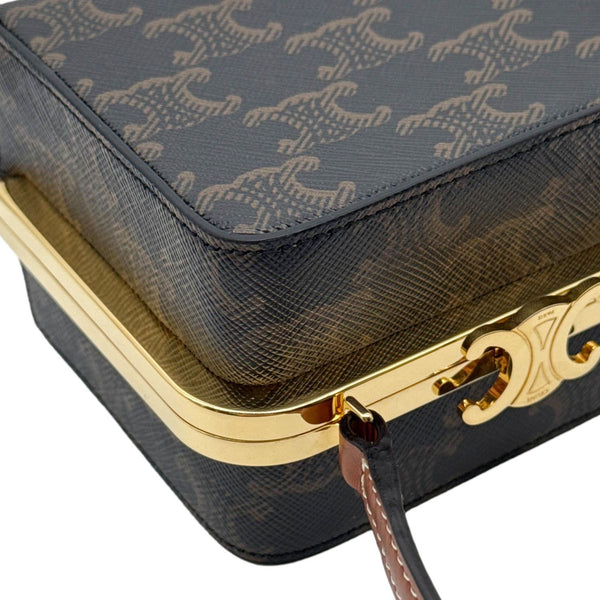 CELINE Triomphe Canvas Minaudiere Bag Brown