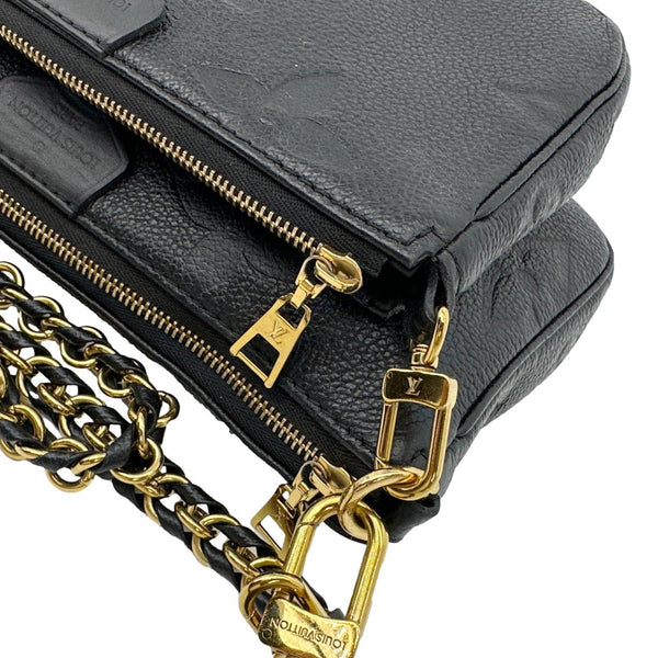 LOUIS VUITTON Multi Pochette Accessoires Monogram Empreinte Leather Shoulder Bag Black