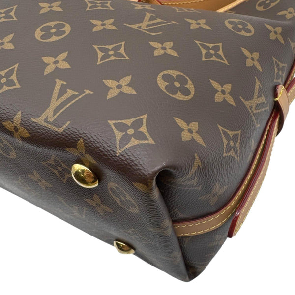 LOUIS VUITTON Carryall PM Monogram Canvas Shoulder Bag Brown
